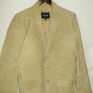 Vintage Beige Leather Sparetime Jacket Size 42